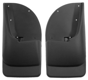 Ford F-350 Super Duty Mud Guards - Rear - Husky Liners - Custom-Molded, FormFit Design, Husky Shield - Matte - `99-`09
